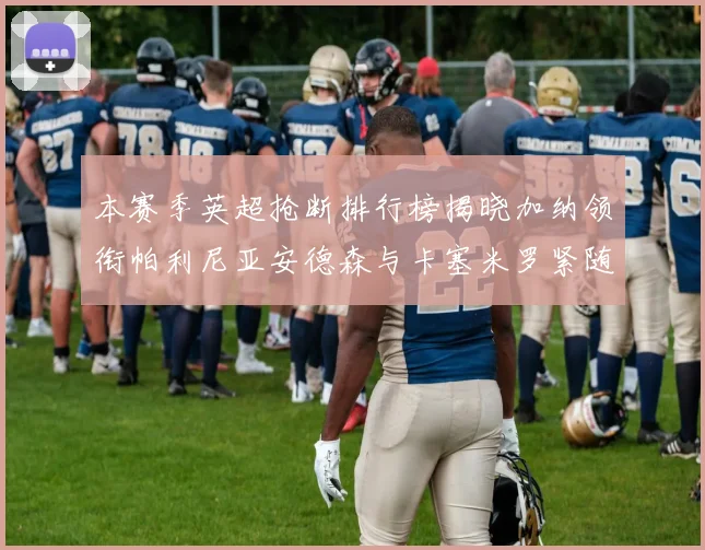 本赛季英超抢断排行榜揭晓加纳领衔帕利尼亚安德森与卡塞米罗紧随其后