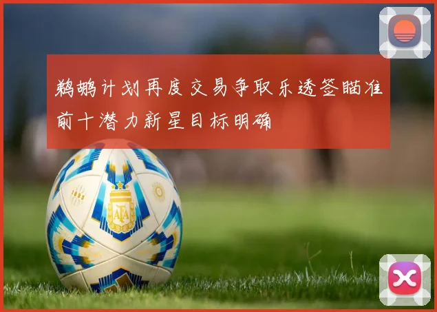 鹈鹕计划再度交易争取乐透签瞄准前十潜力新星目标明确